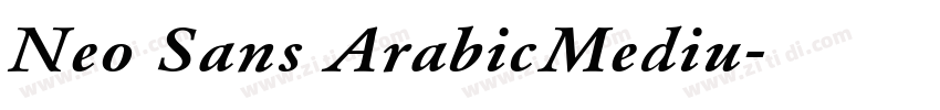 Neo Sans ArabicMediu字体转换